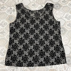 Black and Gray Tank Top by Lucie Ann II Size Medium
